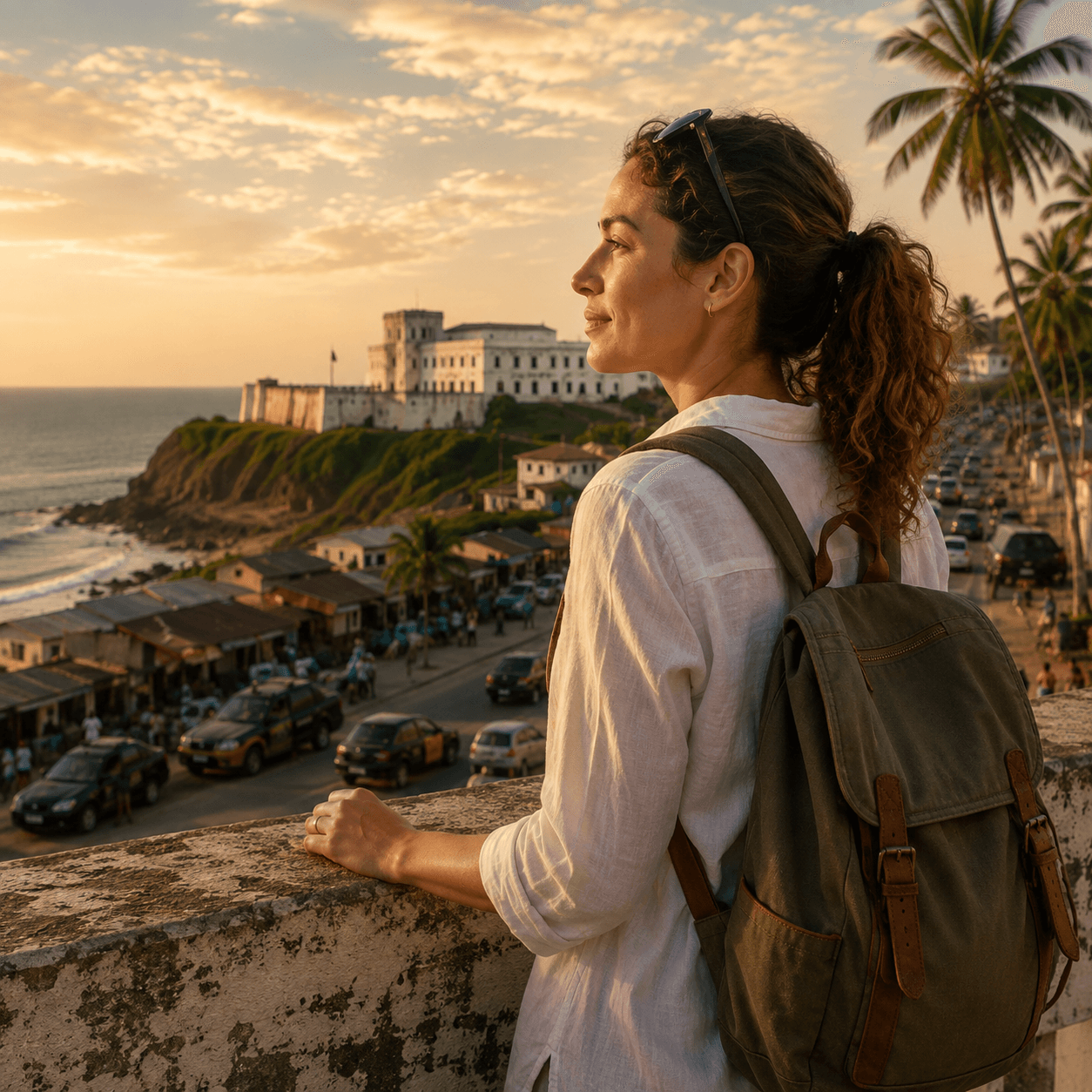 A traveller in Ghana